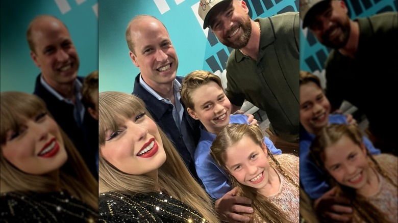 taylor swift prince william prince george princess charlotte travis kelce smiling