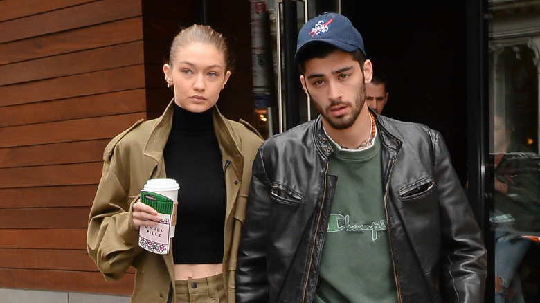 Gigi Hadid and Zayn Malik on street