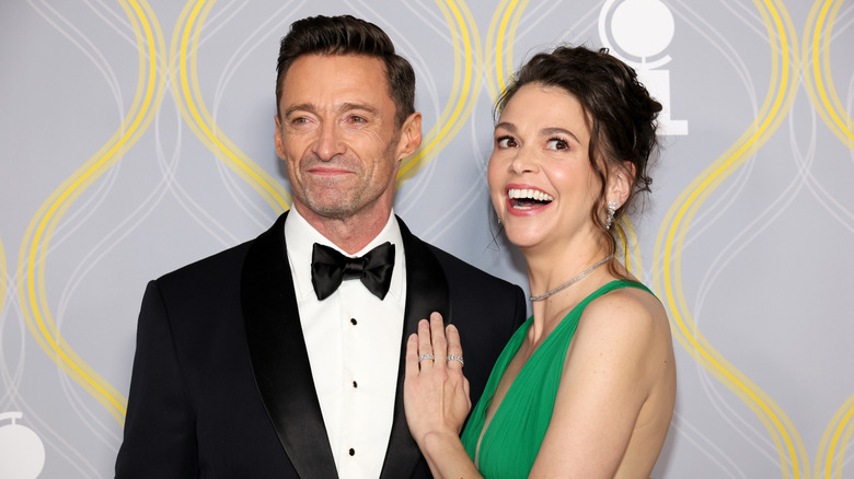 Hugh Jackman and Sutton Foster at the 75th Annual Tony Awards at Radio City Music Hall in New York City in June 2022