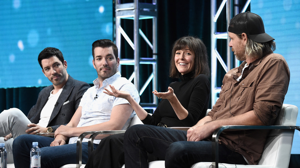 Leanne and Steve Ford onstage with the Property Brothers