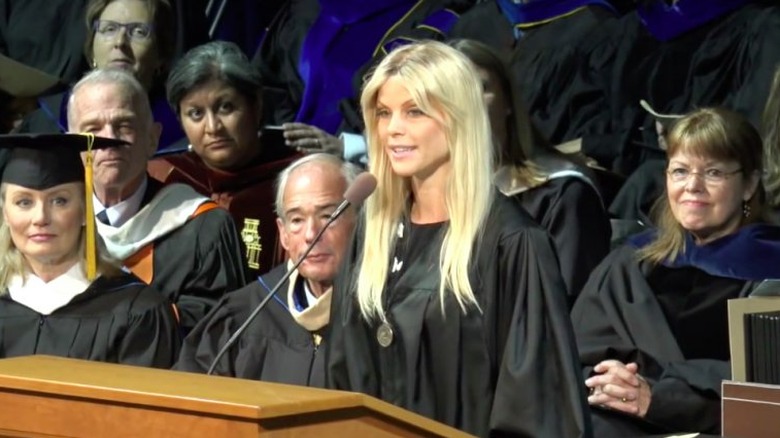 Tiger Woods' ex Elin Nordegren speaking at her graduation