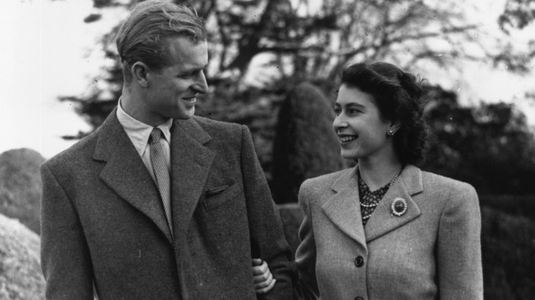 Prince Philip and Queen Elizabeth's honeymoon walk