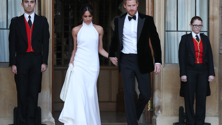 Meghan Markle in her reception dress