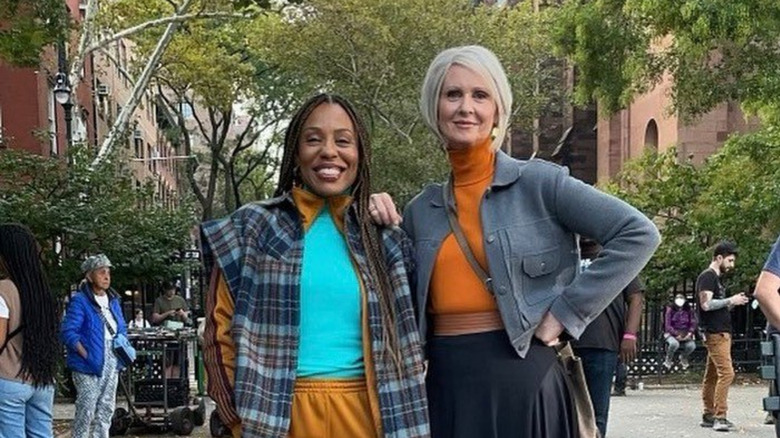 Cynthia Nixon as Miranda and Karen Pittman as Dr Karen Pitman