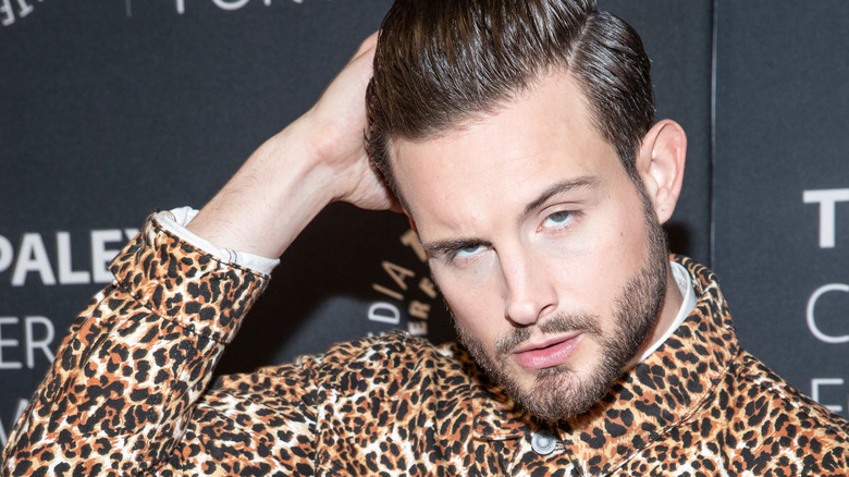 Nico Tortorella wearing leopard print