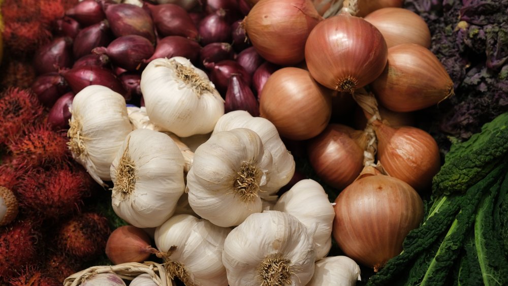 Onions and garlic