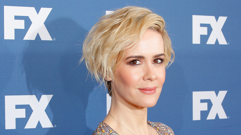 Sarah Paulson poses on the red carpet