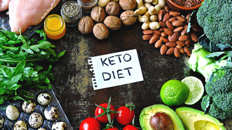 A keto diet food frame 