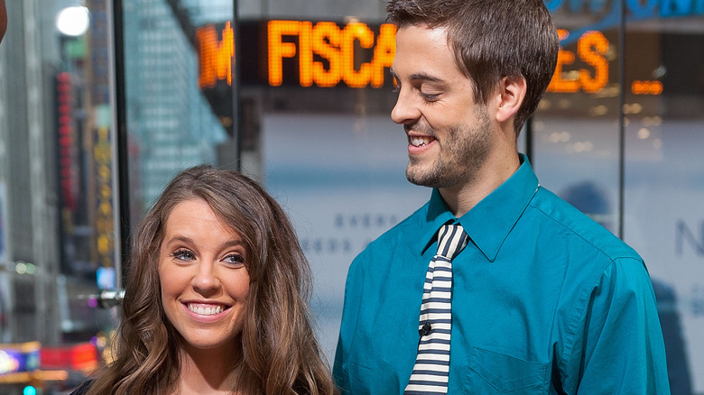 Jill duggar smiling with Derick Dillard