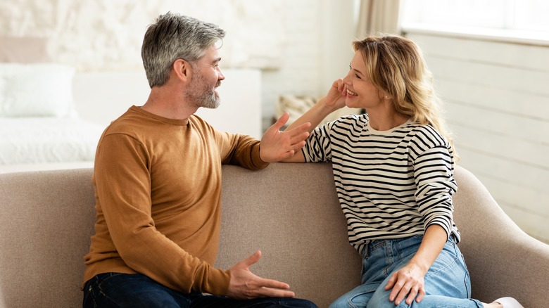 Couple having a conversation