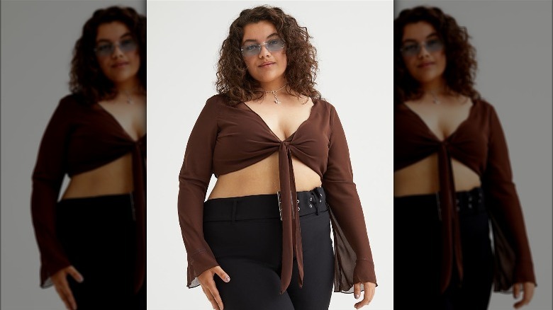 brown flare top