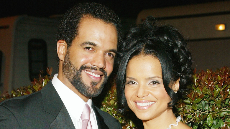 Victoria Rowell and Kristoff St. John smiling