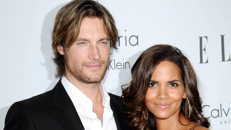 Halle Berry and Gabriel Aubry together smiling