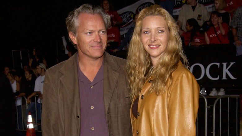 Michel Stern and Lisa Kudrow posing