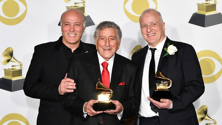 Tony Bennett with sons Danny and Dae