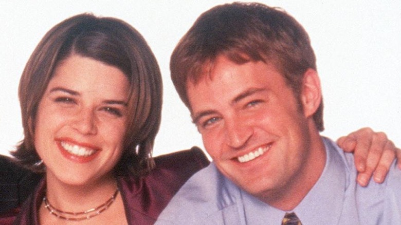 Neve Campbell and Matthew Perry smiling