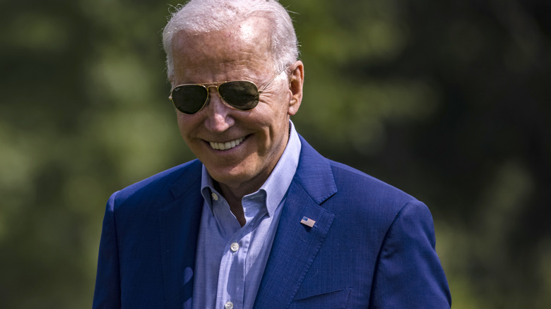 Joe Biden wearing sunglasses