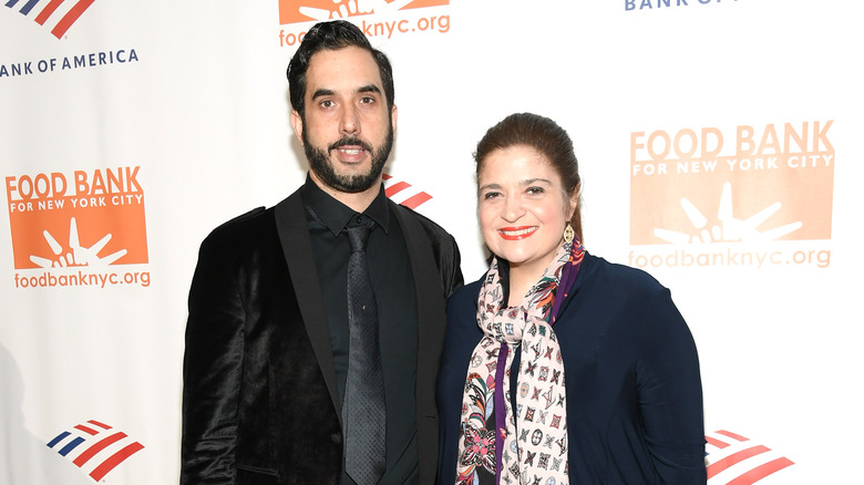 Alex Guarnaschelli and Michael Castellon posing together