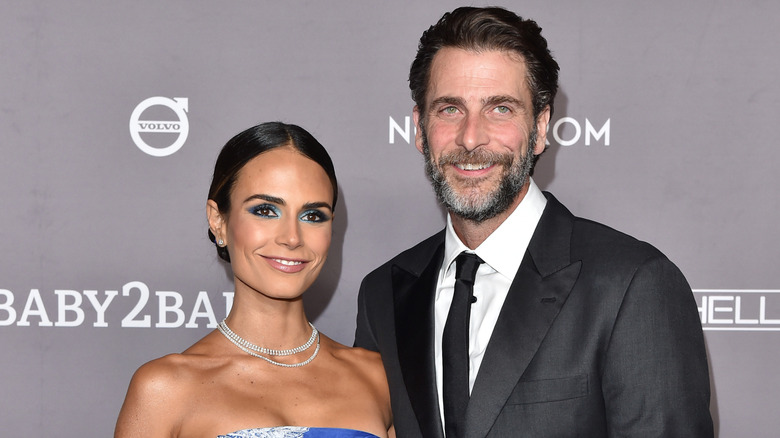 Andrew Form posing with ex-wife Jordana Brewster at event