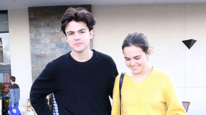 Bailee Madison and Blake Richardson walking