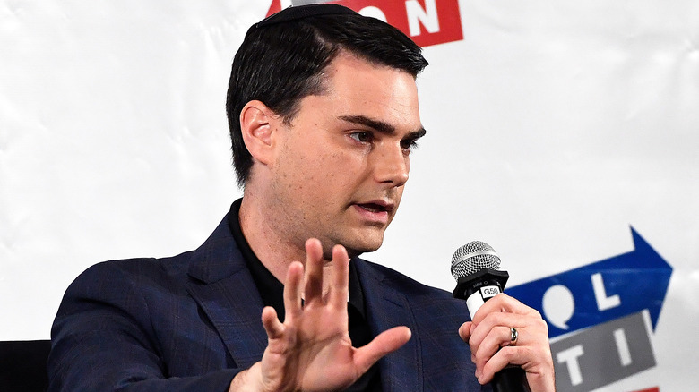 Ben Shapiro speaking into mic