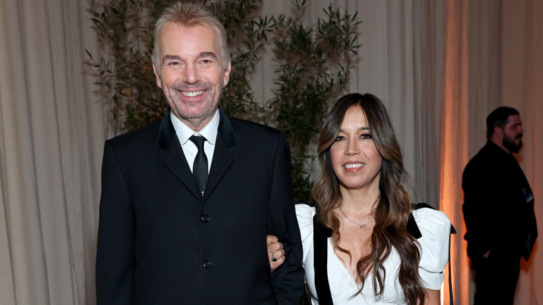 Billy Bob Thornton and Connie Angland attend the Golden Globes