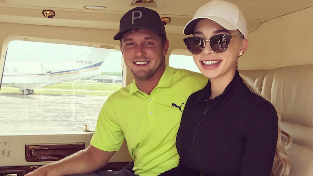 Bryson DeChambeau and Sophia Phalen Bertolami smiling