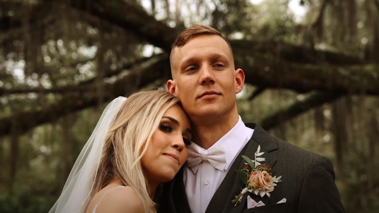 Caeleb and Meghan Dressel on their wedding day