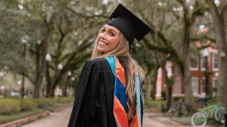 Meghan Dressel in her cap and gown