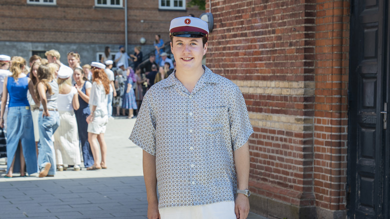 Prince Christian at graduation ceremony