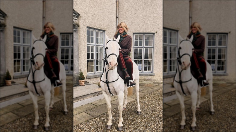 Catherine FitzGerald on a horse