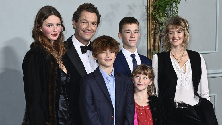 Dominic West, Catherine FitzGerald and their children