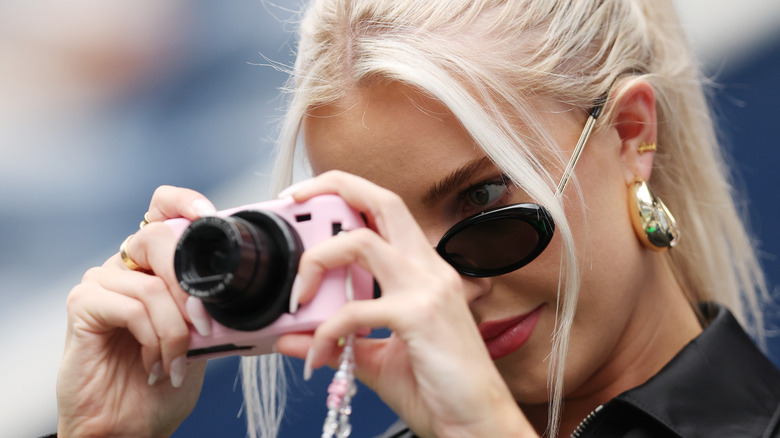 Morgan Riddle taking a photo