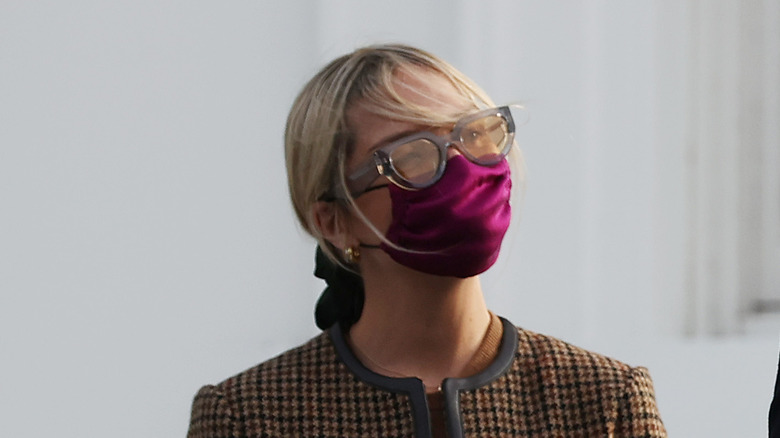 Melissa Cohen wearing a mask