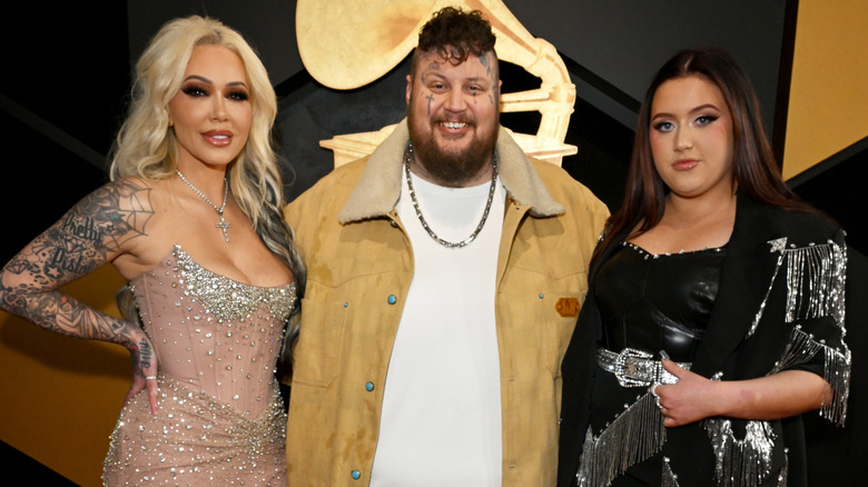 Bunnie XO, Jelly Roll, and Bailee Ann DeFord at Grammys