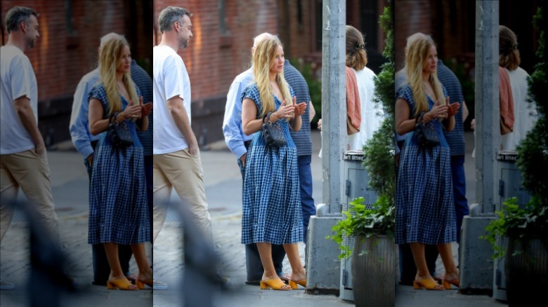 Cooke Maroney with parents and Jennifer Lawrence in NYC