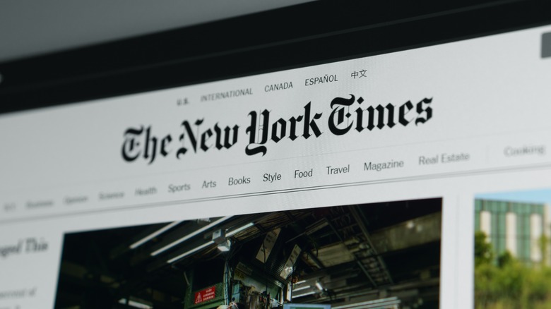 The New York Times website