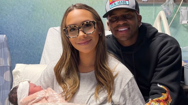 Jimmie Allen, Alexis Gale, and their new baby