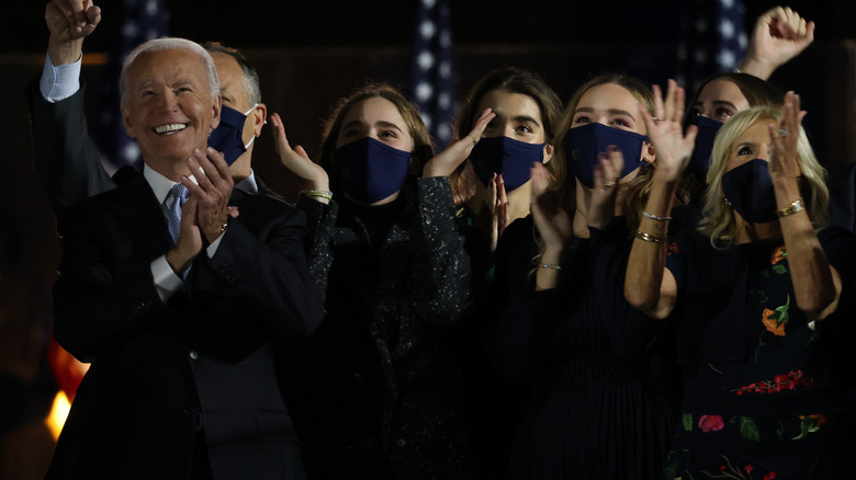 Joe Biden with his granddaughters