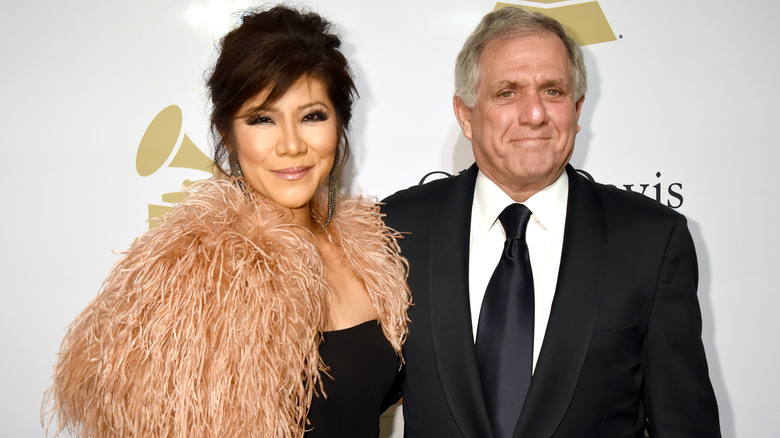 Julie Chen and Les Moonves posing and smiling