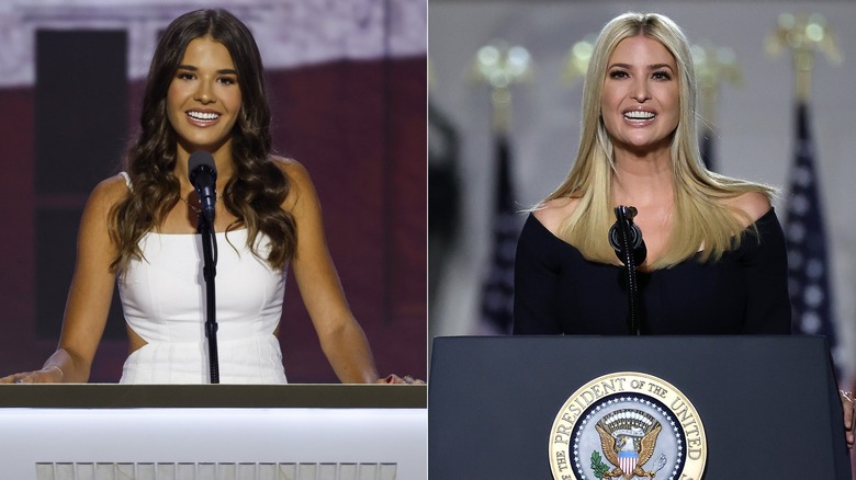 side-by-side of Kai Trump and Ivanka Trump smiling