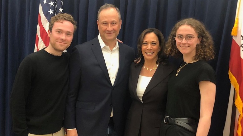 Cole Emhoff, U.S. Second Genlteman Doug Emhoff, U.S. Vice President Kamala Harris, Ella Emhoff 