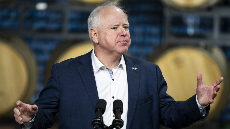 Tim Walz speaking at an event