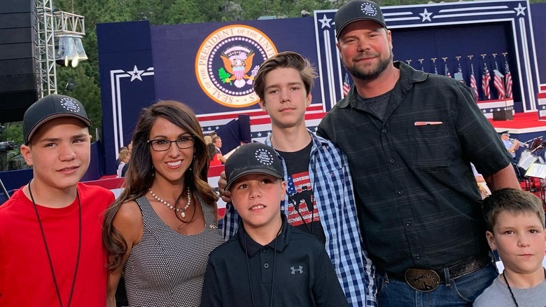 Jayson Boebert with Lauren Boebert and children