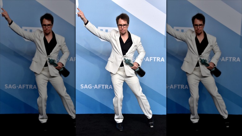 Sam Rockwell strikes at pose at the SAG Awards