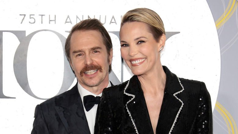 Sam Rockwell and Leslie Bibb attend an award show together