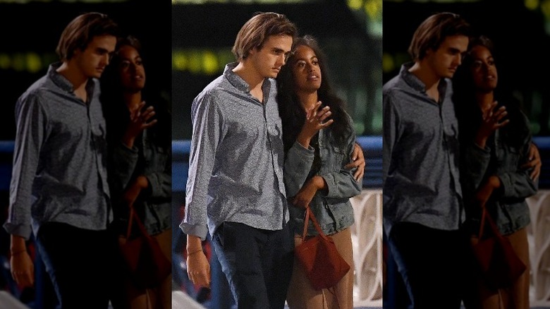 Rory Farquharson and Malia Obama walking