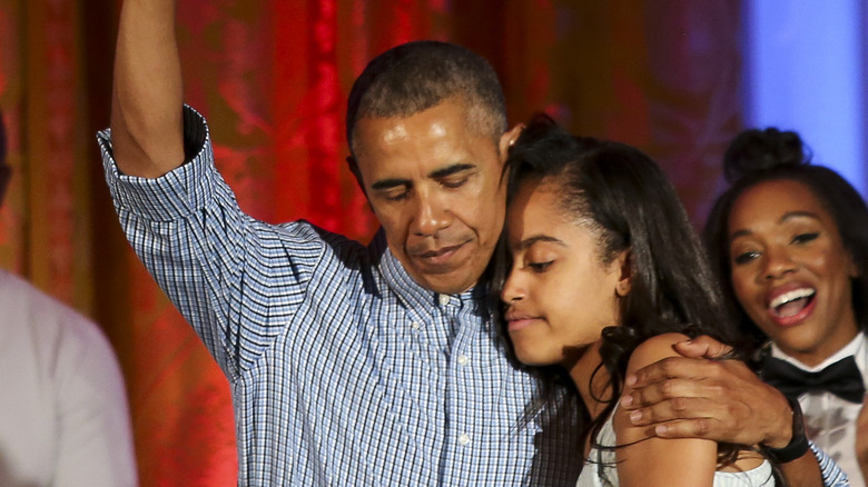 Barack Obama and Malia Obama