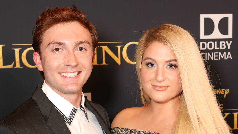 Daryl Sabara, Meghan Trainor posing