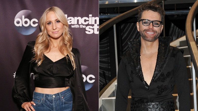 Nikki Glaser and Bobby Bones split image